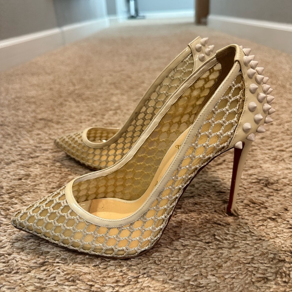 Christian Louboutin cream Heels